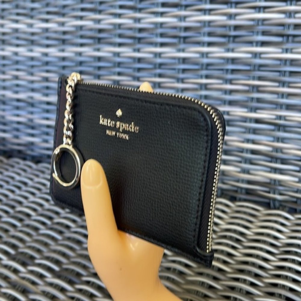 Kate Spade Darcy Medium L-Zip Card Holder Black - Picture 10 of 16